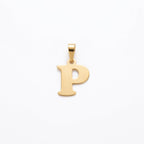 18k Gold P Initial Paperclip Necklace