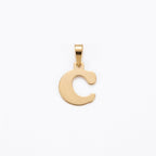 18k Gold C Initial Paperclip Necklace