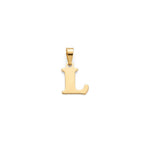 18k Gold L Initial Paperclip Necklace