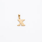18k Gold X Initial Paperclip Necklace