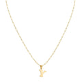 18k Gold Y Initial Paperclip Necklace