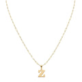 18k Gold Z Initial Paperclip Necklace