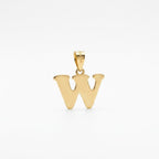 18k Gold W Initial Paperclip Necklace