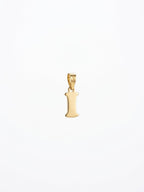 18k Gold I Initial Paperclip Necklace