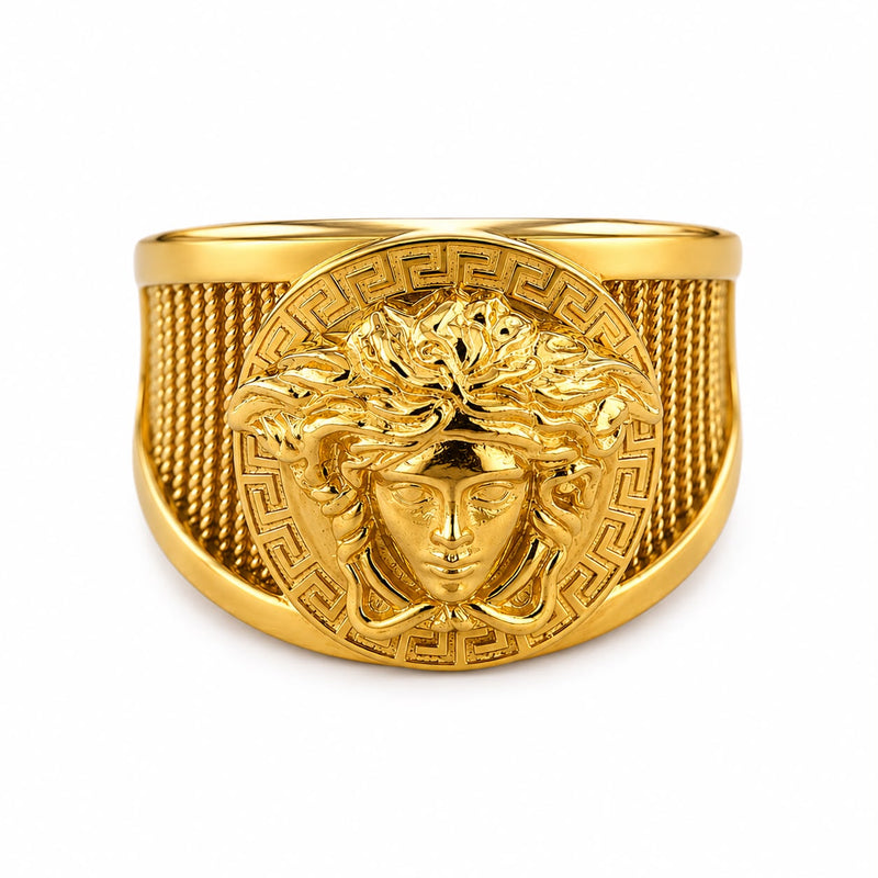 18k Gold Versace Power Ring - مجموعة متميزة - Embellish Gold Jewelry & Diamond