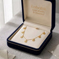 18k Gold 7 Flower Necklace