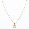 18k Gold O Initial Paperclip Necklace