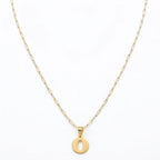 18k Gold O Initial Paperclip Necklace