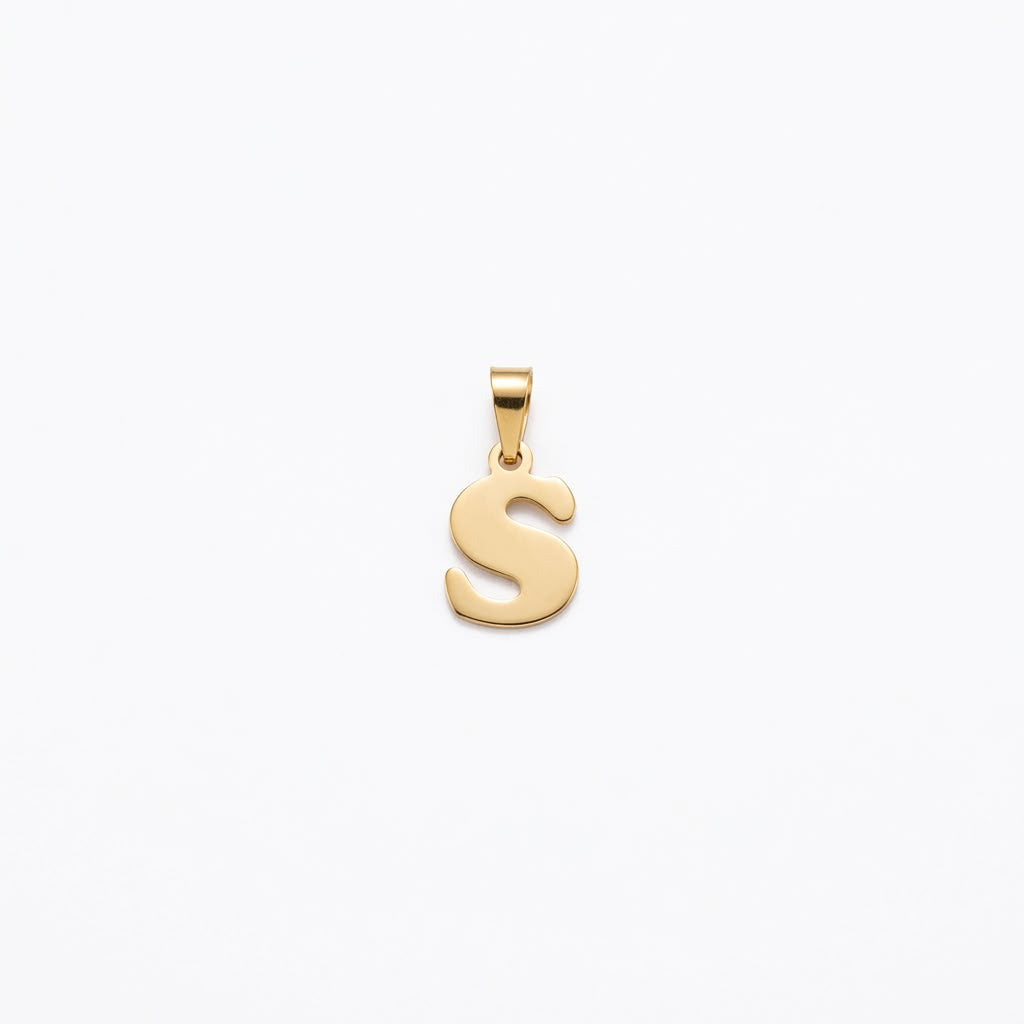 18k Gold S Initial Paperclip Necklace