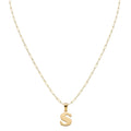 18k Gold S Initial Paperclip Necklace