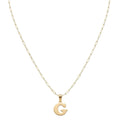 18k Gold G Initial Paperclip Necklace