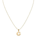 18k Gold G Initial Paperclip Necklace