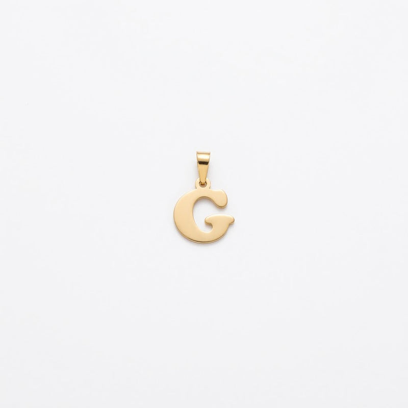 18k Gold G Initial Paperclip Necklace - Necklaces - Embellish Gold Jewelry & Diamond