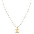 18k Gold E Initial Paperclip Necklace
