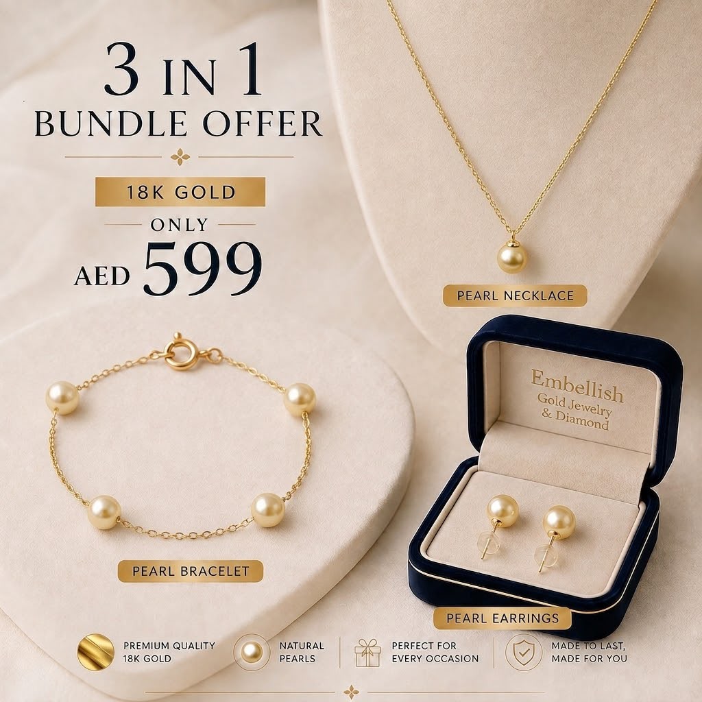 18k Gold with Yellow Pearl Set Bundle Offer