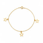 18K Gold 3 Star Bracelet