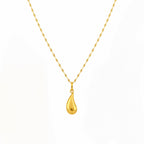 18K Real Gold Tear Drop Necklace And Earring Set - إطلاق جديد - Embellish Gold
