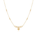 18k Gold Heart with Round Clip Necklace - 18k Gold Necklace - Embellish Gold Jewelry & Diamond