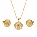18k Gold Versace Face Jewelry Set