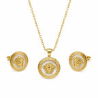18k Gold Versace Face Jewelry Set