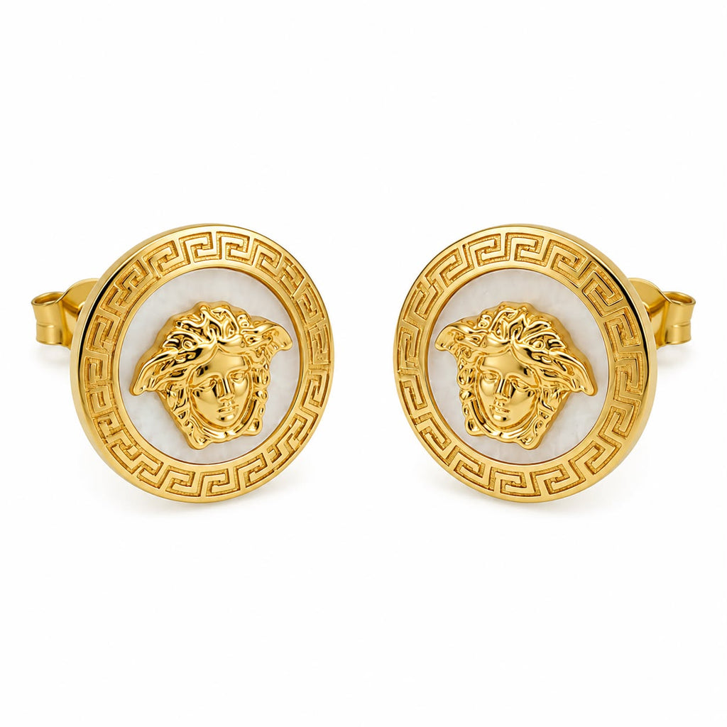 18k Gold Versace Face Jewelry Set