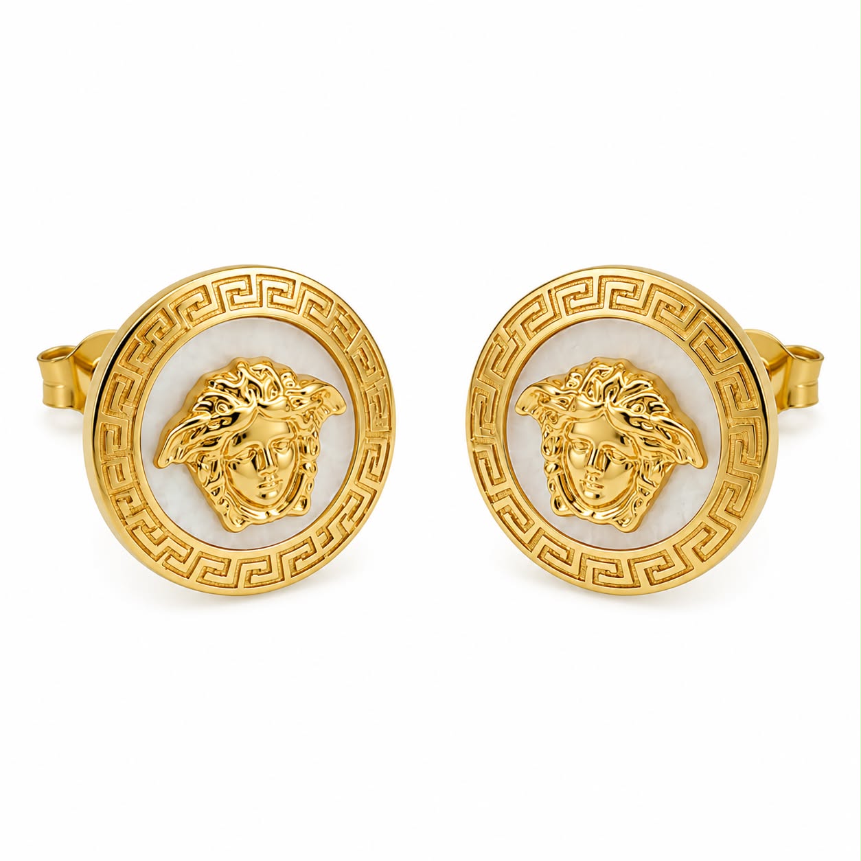 18k Gold Versace Face Jewelry Set