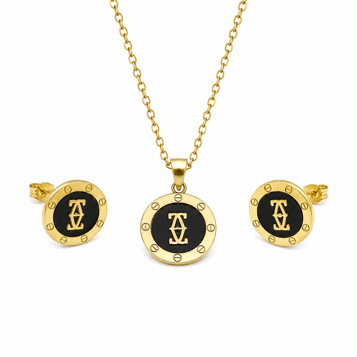 18k Gold Cartier Inspired Jewelry Set