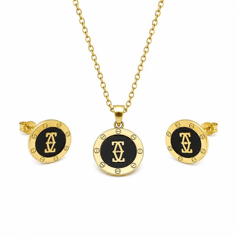 18k Gold Cartier Inspired Jewelry Set - مجموعة متميزة - Embellish Gold Jewelry & Diamond