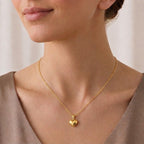 18k Gold Small Bubble Heart Necklace - 18k Gold Necklace - Embellish Gold Jewelry & Diamond