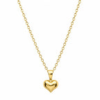 18k Gold Small Bubble Heart Necklace - 18k Gold Necklace - Embellish Gold Jewelry & Diamond
