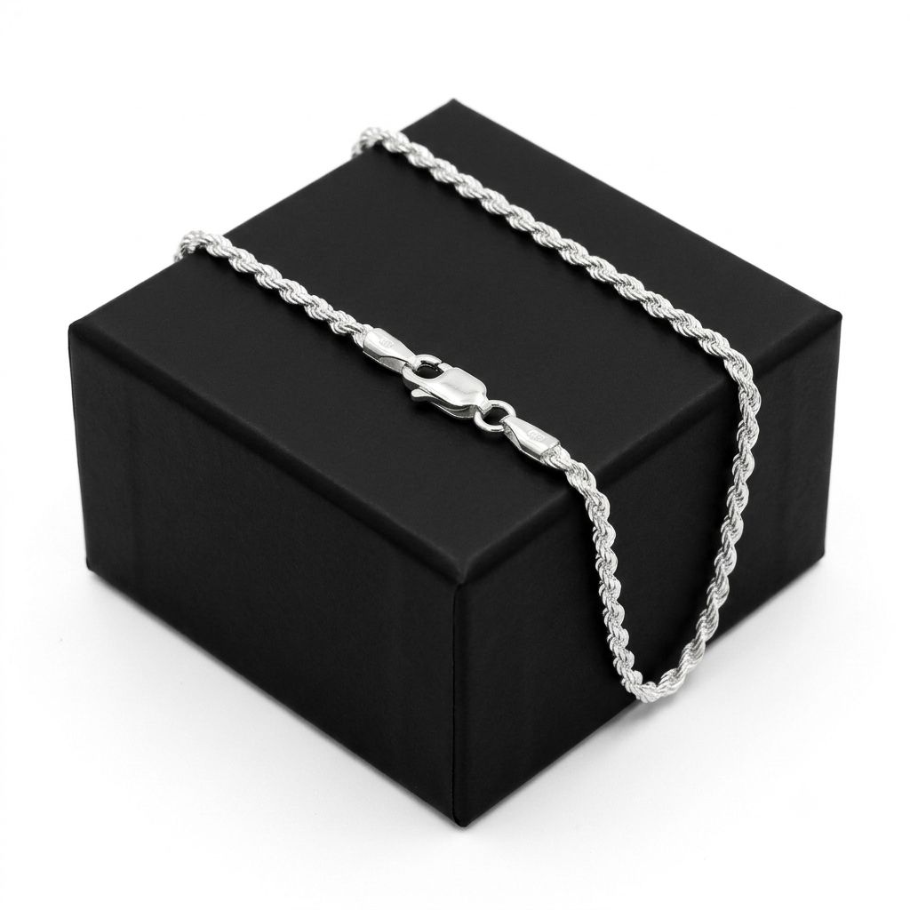 925 Silver Rope Chain - Silver Chains For Men - Embellish Gold Jewelry & Diamond