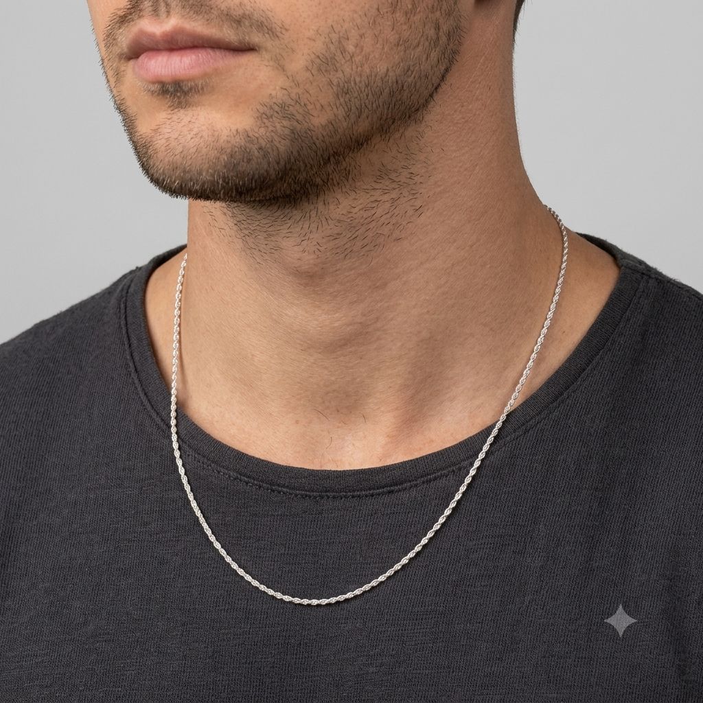 925 Silver Rope Chain - Silver Chains For Men - Embellish Gold Jewelry & Diamond