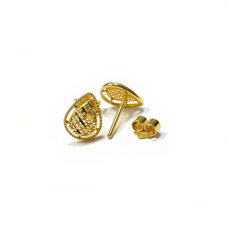 18k Gold Teardrops Inspired Stud Earrings - Earrings - Embellish Gold Jewelry & Diamond