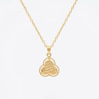 18k Gold 3 Petals Inspired Necklace - 18k Gold Necklace - Embellish Gold Jewelry & Diamond