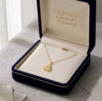 18k Gold 3 Petals Inspired Necklace - 18k Gold Necklace - Embellish Gold Jewelry & Diamond