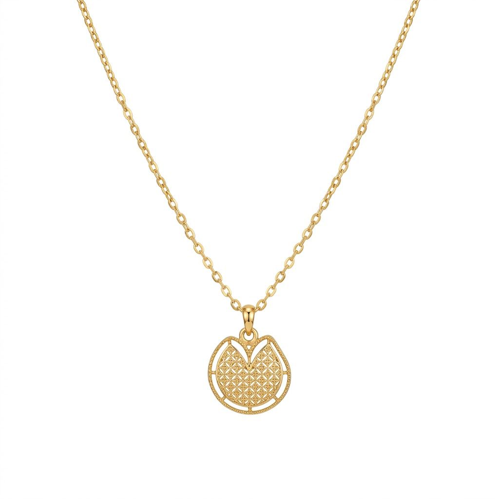 18k Gold Rose Petal Inspired Necklace - 18k Gold Necklace - Embellish Gold Jewelry & Diamond