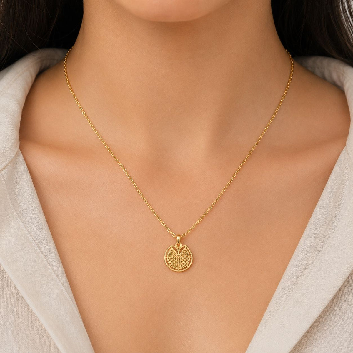 18k Gold Rose Petal Inspired Jewelry Set - Gold Jewellery - Embellish Gold Jewelry & Diamond