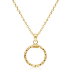 18k Gold Twirl Pendant Necklace - 18k Gold Necklace - Embellish Gold Jewelry & Diamond