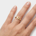 18K Gold T Ring - Gold Jewellery - Embellish Gold