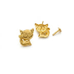 18K Real Gold Kitty Necklace And Earring Set - Festive Collection - Embellish Gold