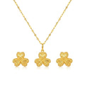 18k Gold Three Petals Jewelry Set - Best Seller - Embellish Gold
