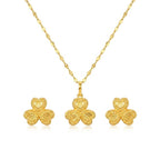 18k Gold Three Petals Jewelry Set - Best Seller - Embellish Gold