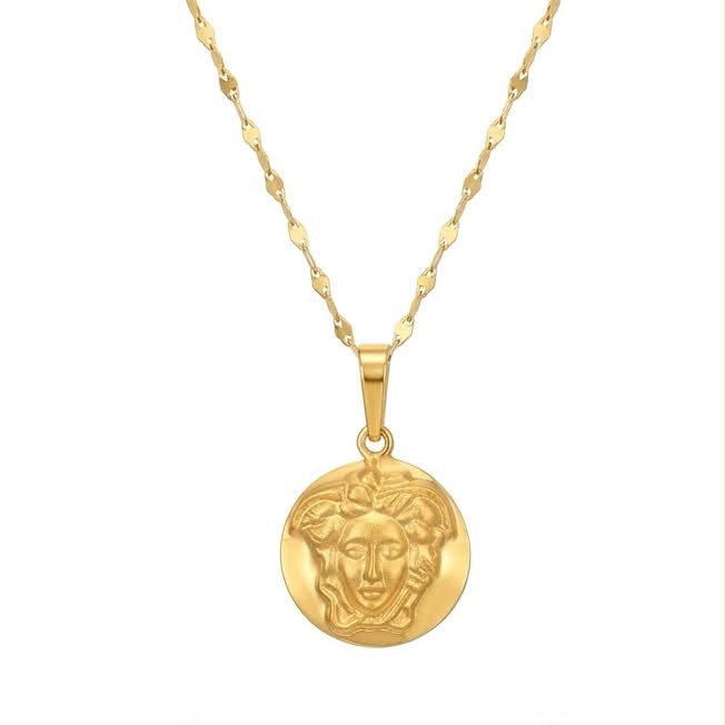 18K Real Gold Star Bucks Necklace And Earring Set - Jewelry Set - Embellish Gold