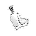 925 Silver Face Heart Pendant - 925 Silver Pendant - Embellish Gold Jewelry & Diamond