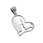 925 Silver Face Heart Pendant - 925 Silver Pendant - Embellish Gold Jewelry & Diamond