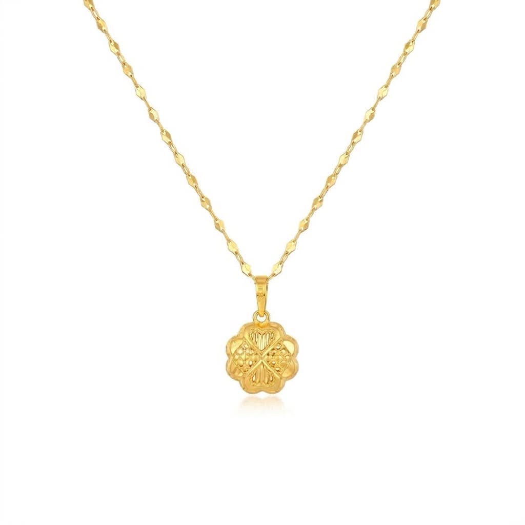 18k Gold 4 Heart Clover Inspired Jewelry Set - Best Seller - Embellish Gold Jewelry & Diamond