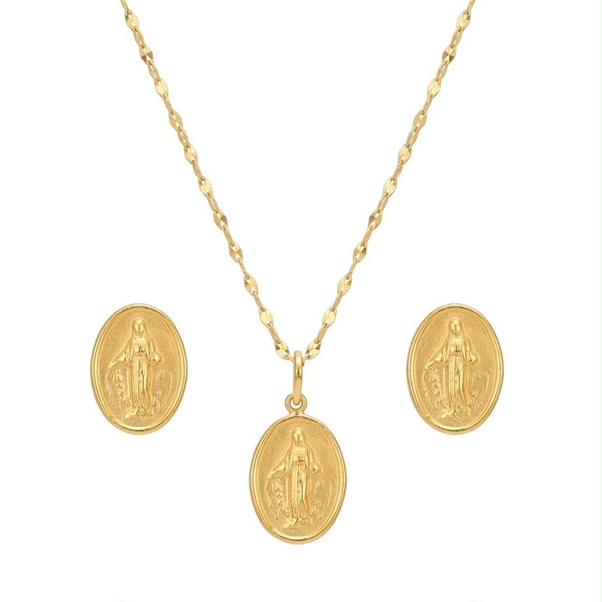 18k Gold Mary Jewelry Set - ad collection - Embellish Gold Jewelry & Diamond