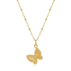 18K Real Gold Butterfly 3 Necklace And Earring Set - Gold Jewellery - Embellish Gold
