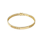 18k Gold Plain Ball Line Bangle - 18k Gold Bangle - Embellish Gold Jewelry & Diamond