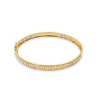 18k Gold Maze Tri Color Line Bangle - 18k Gold Bangle - Embellish Gold Jewelry & Diamond